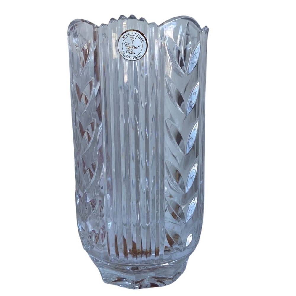 Eden crystal clear 8 in vase with 24% lead